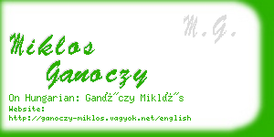 miklos ganoczy business card